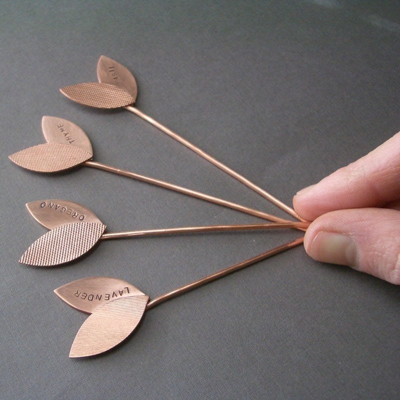 Sprout Garden Herb Markers - Custom Set of 4