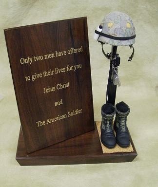 2 MEN PLAQUE - Vietnam Version, Army, Marine, Navy, Air Force, National Guard, Coast Guard, Faith, Fallen Soldier