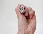 Indian Wood Stamp Flower 9