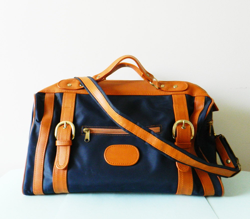 RESERVED-Navy Vintage Weekender