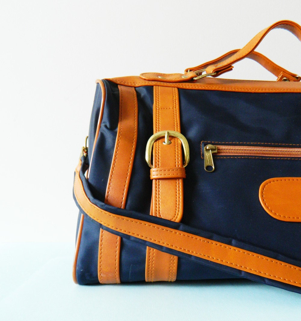 RESERVED-Navy Vintage Weekender