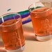 2 Robot Etched his and hers Juice Glasses - SALE