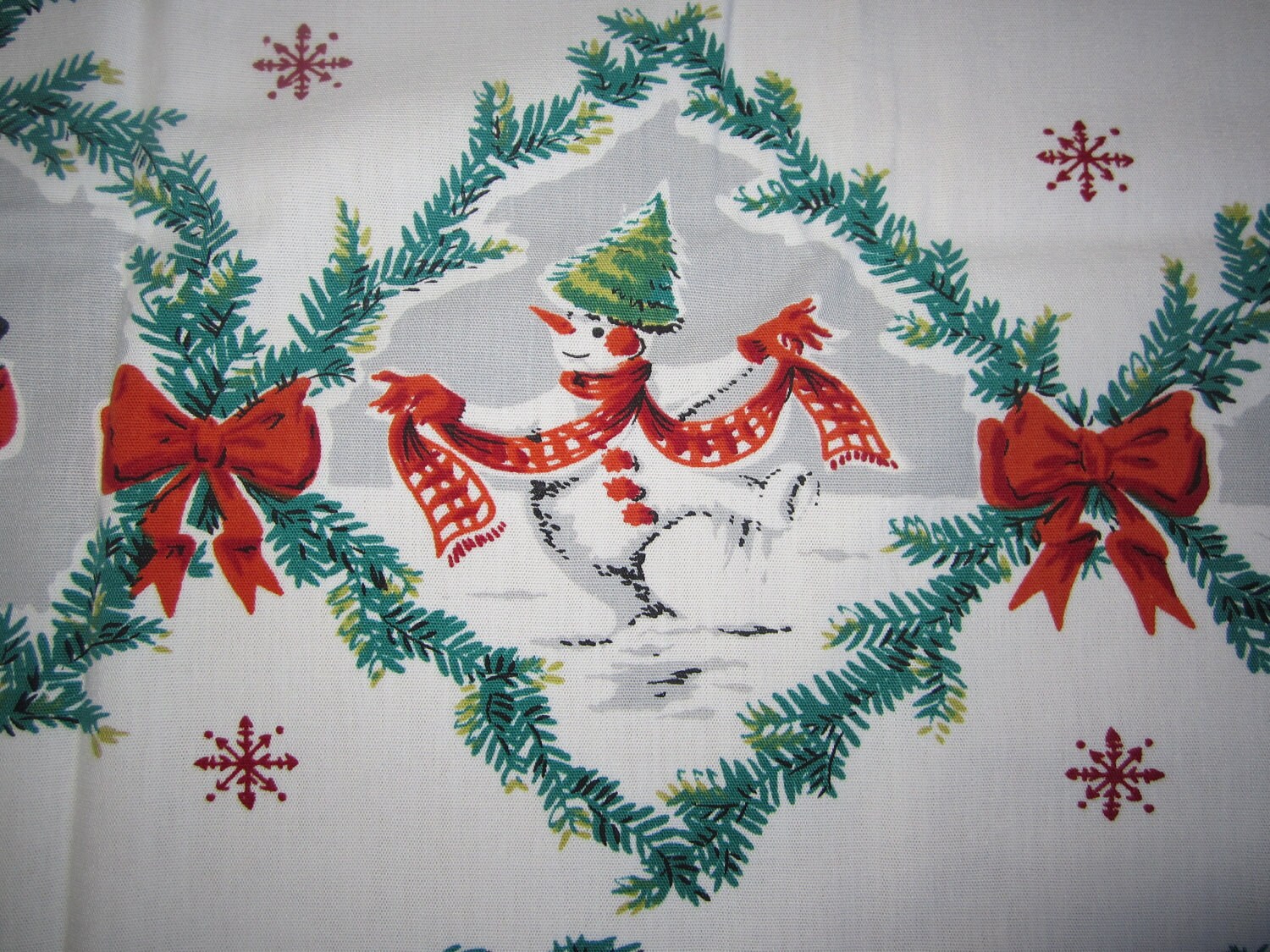 Vintage Christmas Tablecloth 