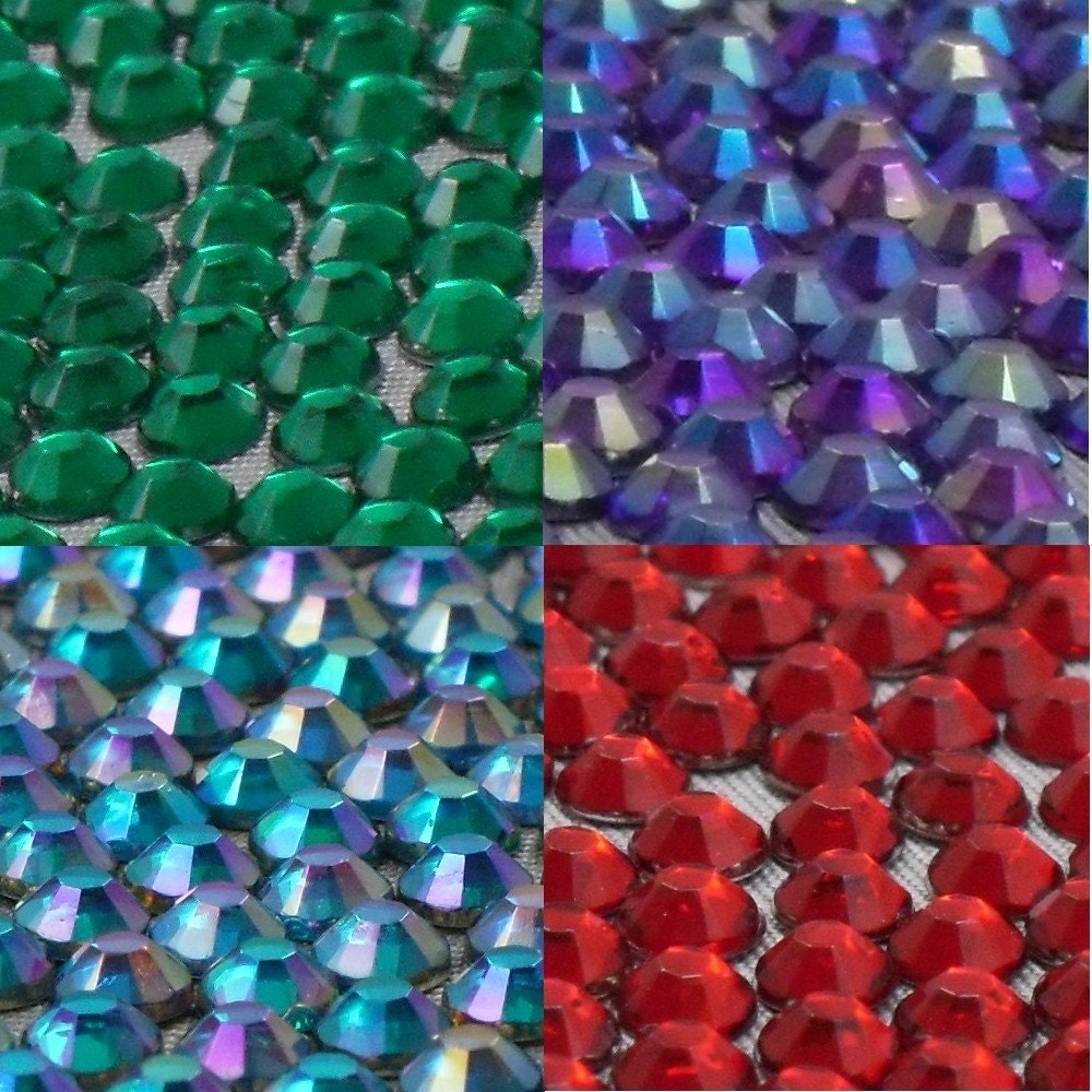 10 Gross of Acrylic Rhinestones 16ss 4mm Flatback NonHotfix 1440 Pcs
