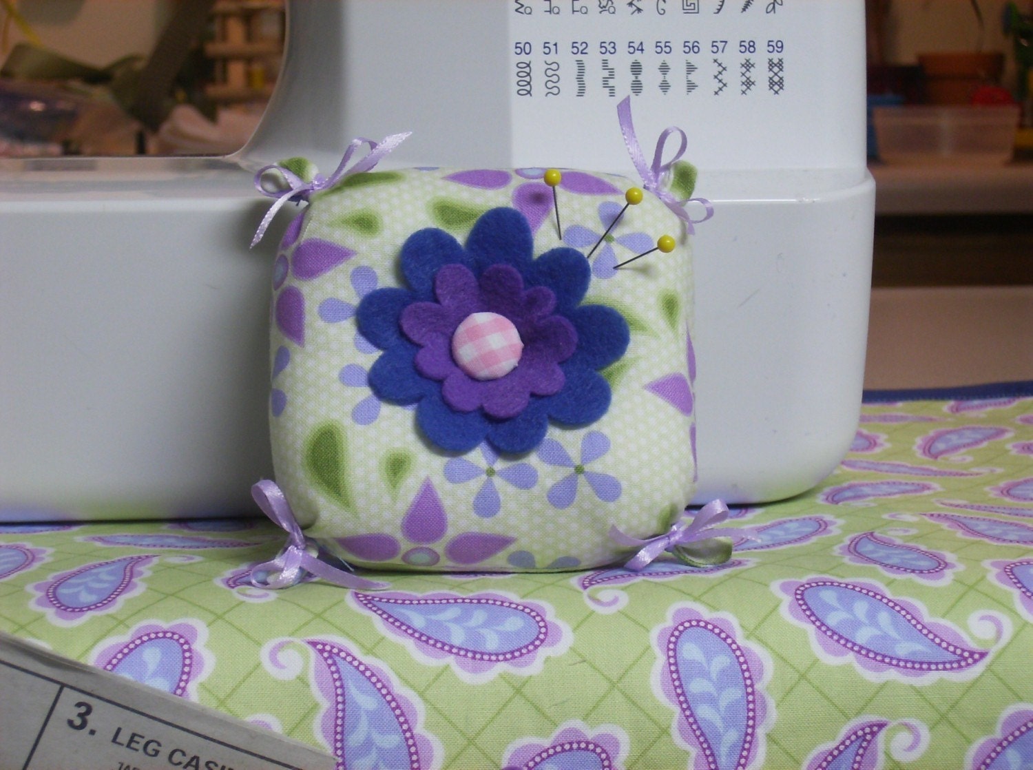 Sewing Mat Organizer Thread Catcher and Pin Cushion...PDF Tutorial Ebook