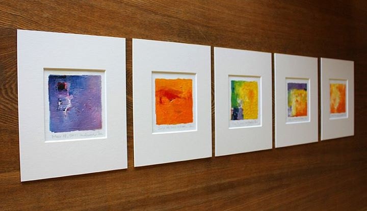 Mar. 1, 2012 - Original Abstract Oil Painting - 9x9 painting (9 x 9 cm - app. 4 x 4 inch) with 8 x 10 inch mat