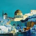 Oia Santorini Greece - Original Oil Painting - 60.6 cm x 41.0 cm
