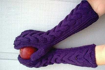 Twilight Mittens Knitting Pattern PDF elbow length mittens Inspired by Bella DIY Digital Instant Download