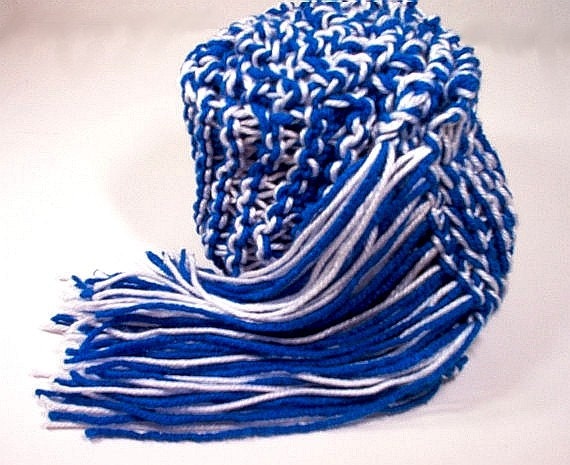 Scarf Sports College University Kentucky Duke Inspired  Blue White Dallas Cowboys Indianapolis Colts Superbowl - as seen on the THE MIDDLE