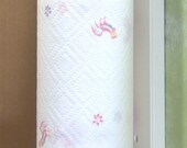 White-vertical mount wood paper towel holder