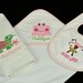 Baby Bib, Burp Cloth and Hooded Bath Towel Gift Set Combo