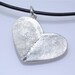 Sterling Silver Custom Double Thumbprints Pendant or Charm Heart shaped