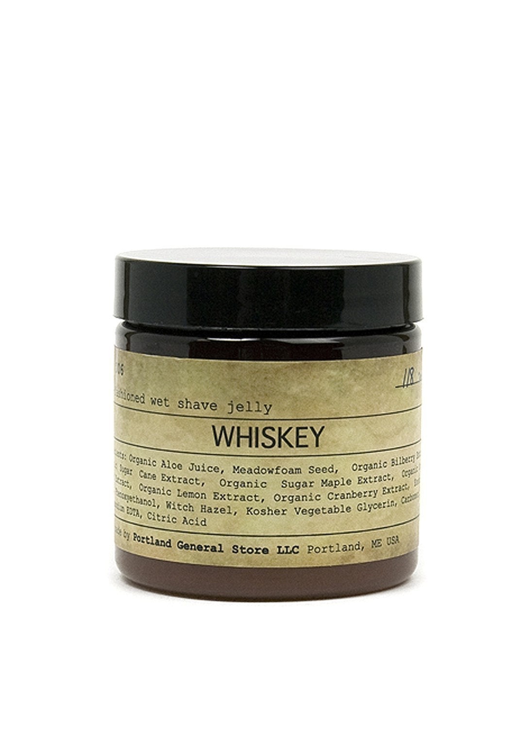 WHISKEY old-fashioned wet shave jelly - organic and vegan - 4 ounces