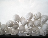 Tiny Crocheted Skulls - Set of 10