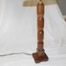 Lamp hand turned walnut and cherry with shade