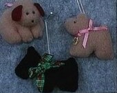 Itty Bitty Dogs Pattern, Janets Creations Pattern, Puppy Ornament Pattern