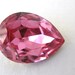 Vintage Swarovski Crystal Rhinestone Rose Pear Jewel 20x15mm swa0187 (1)