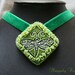Dragonfly Dance - bead embroidered pendant/necklace