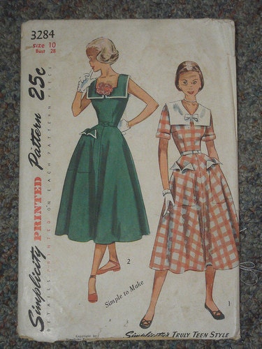CIJ -SALE 1950 Simplicity Dress Pattern 3284