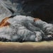 calico cat art - 8x10 print from painting, signed and matted