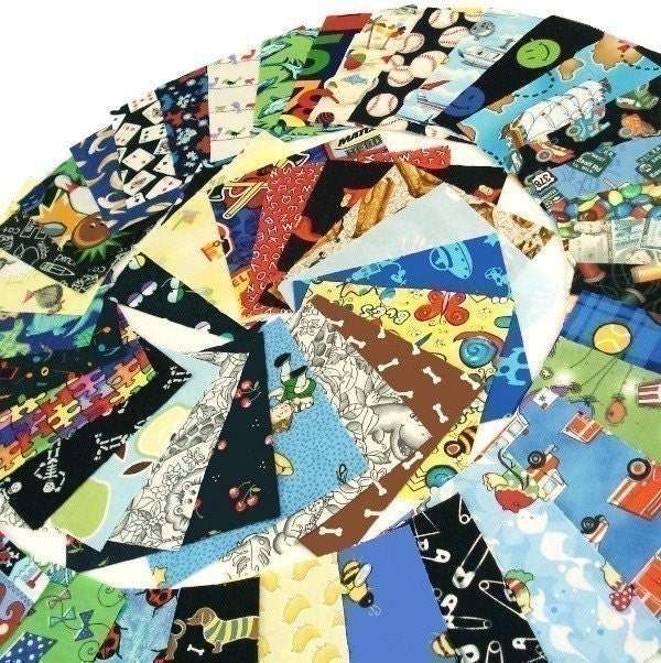 I Spy Quilt Squares for Little Boys 5 inch squares by patternplay