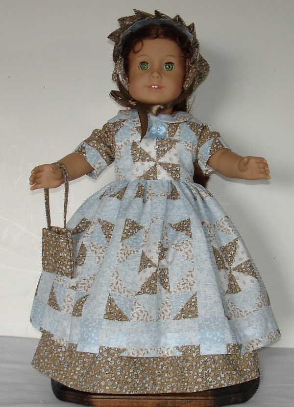 Prarrie Dress designed for American Girl Felicity or Kirsten 4 pc. No. 273