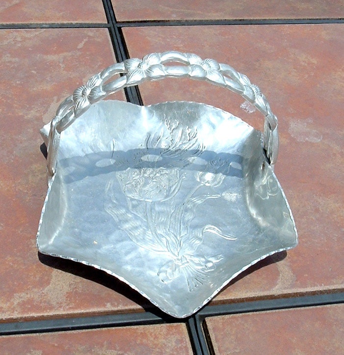 Rodney Kent Hand Hammered Aluminum  Candy Dish