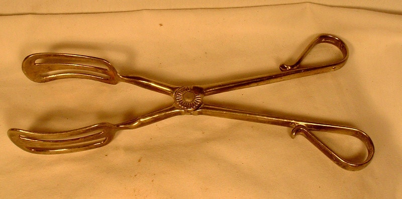 Pair of VIntage Pastry Tongs