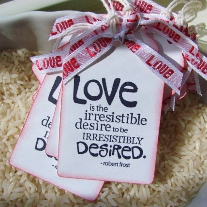 Love is...by Robert Frost Gift Tags Set of 6