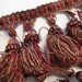 Tassel Fringe, Tassel Trim, Red and Green Remnant, christmas Sewing Art Craft Supplies