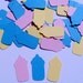 Baby bottle punches, set of 50 for scrapbooking, cardmaking, confetti and crafts