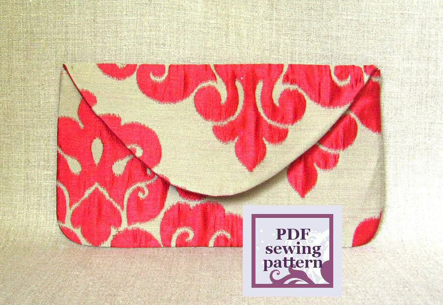 sewing pattern - evening envelope clutch (PDF available for immediate download)