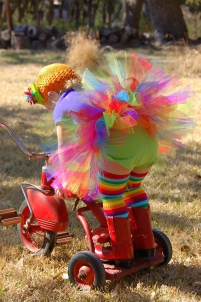 Rainbow tutu and leg warmers