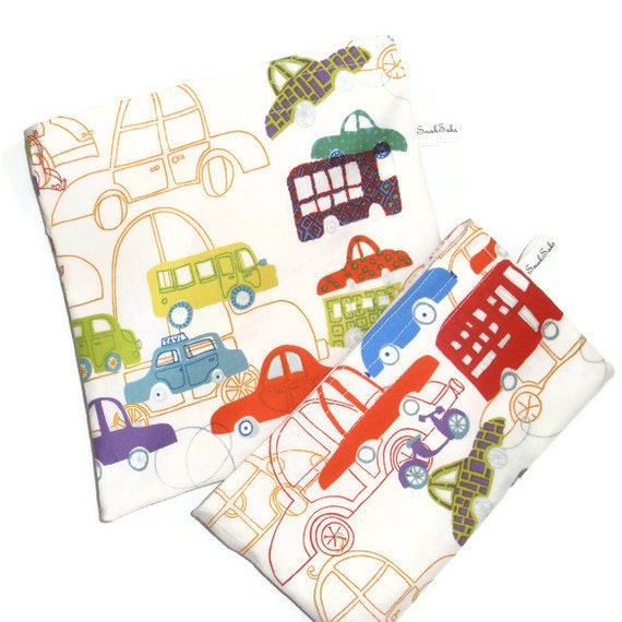 Reusable Sandwich and Snack Bag-Traffic Jam