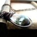 Wire wrapped moss quartz necklace hammered copper rustic earthy - Galactic Forest
