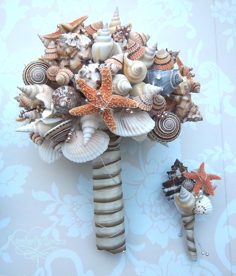 Made to Order Custom Details Bridal Bouquet of Shells (Sandy Sugar Style). FULL PAYMENT