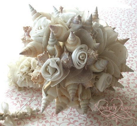 Made to Order Custom Details Graceful Omoo Seashell Bouquet and Boutonnierre FULL PAYMENT