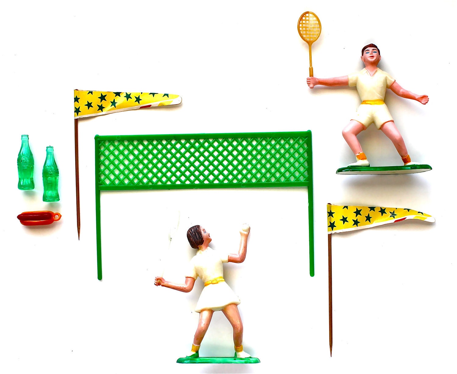 Tennis, Anyone - Vintage Tennis Cake Topper Set