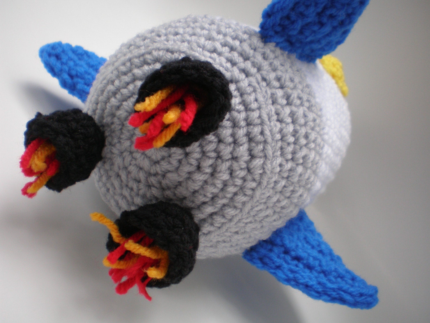 Amigurumi Crocheted Rocket Ship Plush Toy by trendycraftcreations