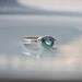 Blue Green Tourmaline Bezel Ring