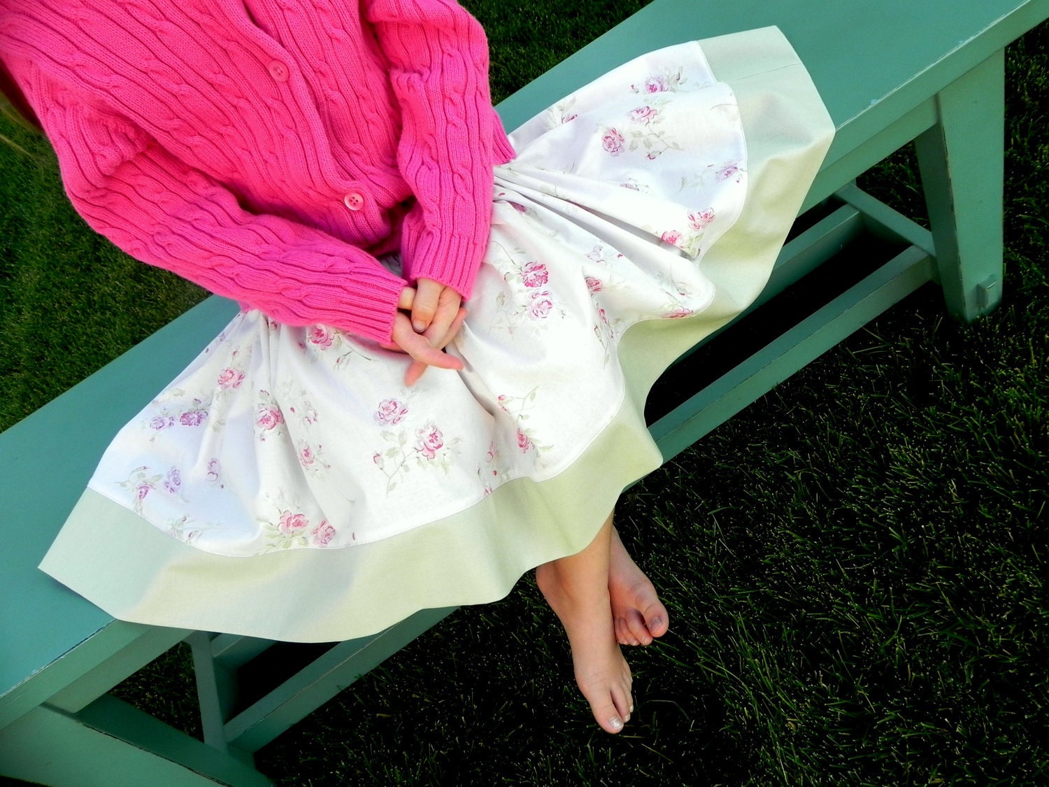 SALE Shabby Chic Rose Twirly Skirt SIZE 4T