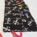 Silver Glitter Skeletons on Black Crayon Roll w/ 8ct Crayola Crayons