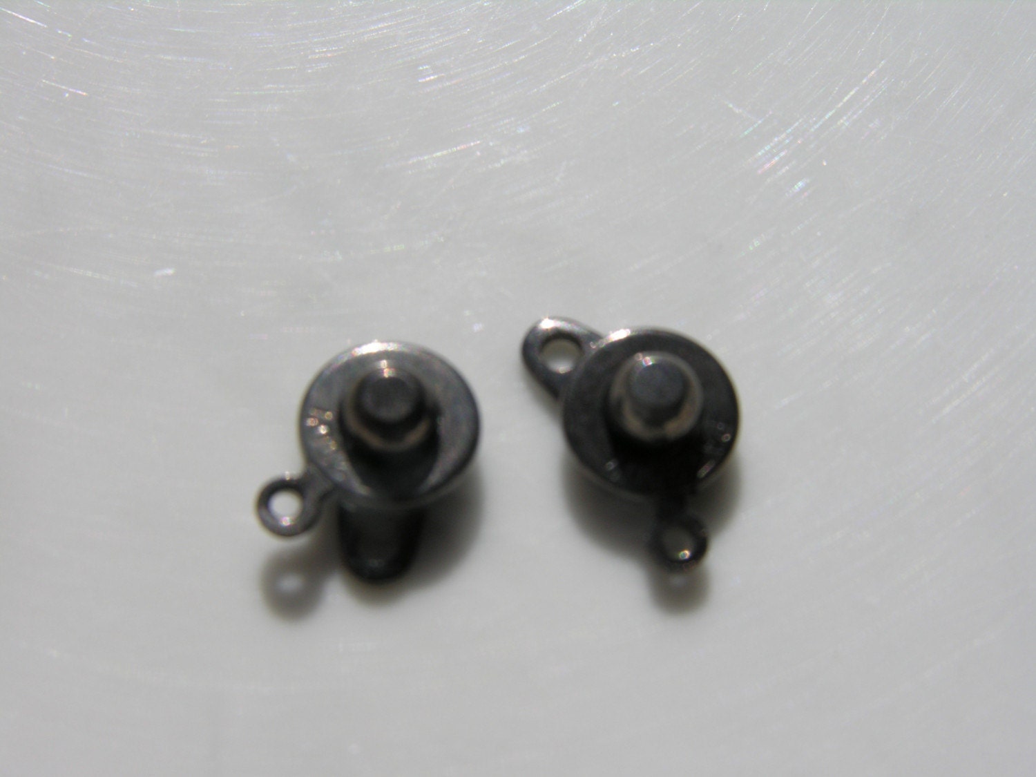 Ball and Socket Clasp Patented Gunmetal Finish 2