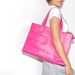 Work n Play in Pink - Stylish Leather Tote and Laptop Bag