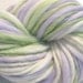 handspun yarn White Washed Lilacs thick and thin bulky singles merino yarn, 36 yards, merino wool