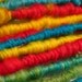 super coiled handspun yarn Color My World 18 yds hand dyed merino wool top