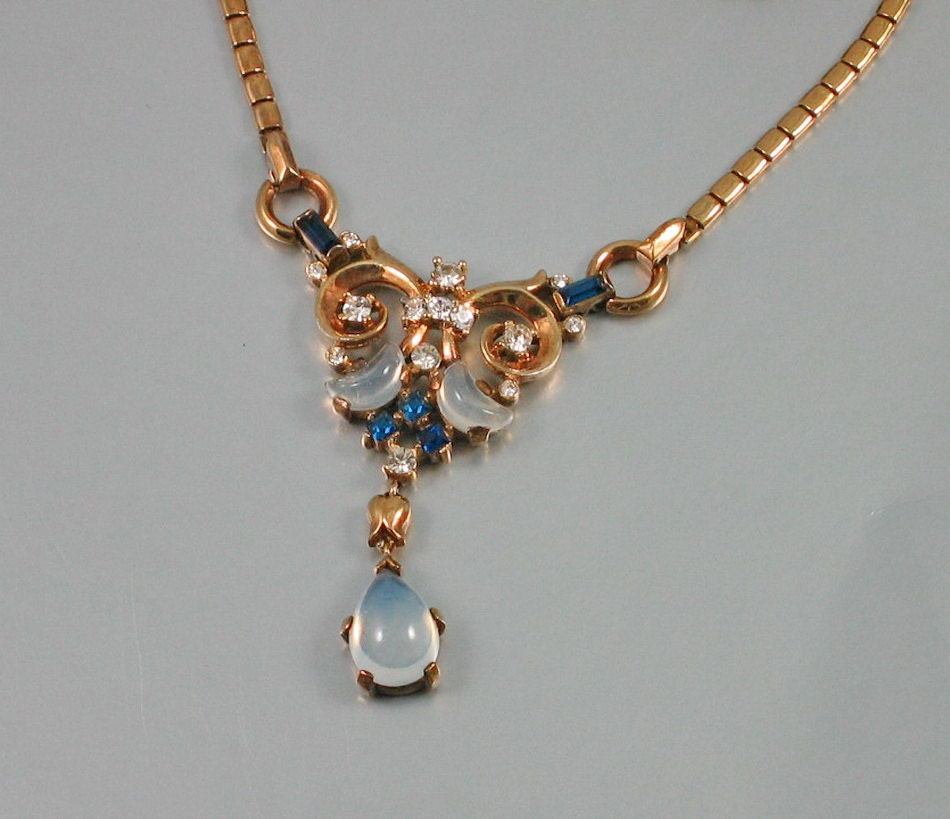 RESERVED TRIFARI, Alfred Philippe, Clair De Lune Moonstone and Sapphire Necklace