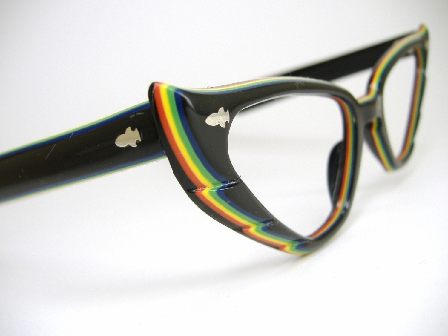 Wild Vintage Colorful Cat eye Eyeglasses Frame 1950s 1960s France