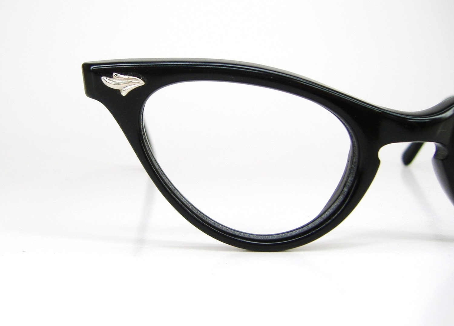 Vintage 50s Black Cat Eye Eyeglasses Frame By Vintage50seyewear 