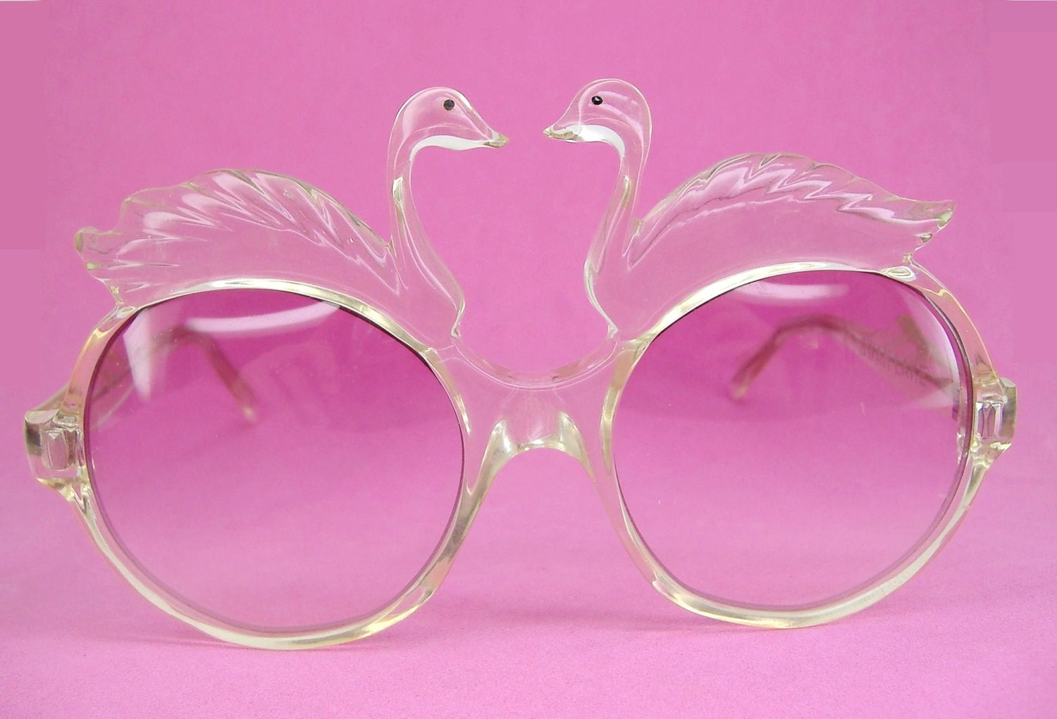 Vintage 70s Swan Sunglasses Eyewear Rare